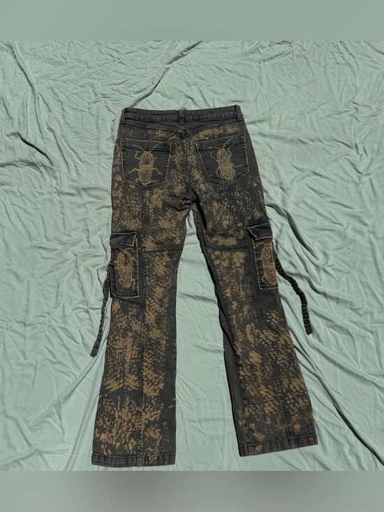 Forever 21 Denim - Hand painted mid rise bootcut jeans inspired by the eastern eyed click beetle!!!
